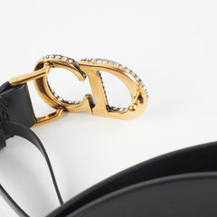 ITEM 5 - Christian Dior CD Rhinestone Gold Belt Size 75cm