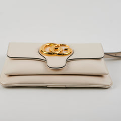 Gucci Arli Leather Cream Crossbody Bag