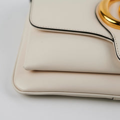 Gucci Arli Leather Cream Crossbody Bag
