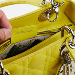 Christian Dior Lady Dior Medium Yellow