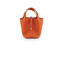 Hermes Picotin 18 Orange Clemence Bag