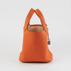 Hermes Picotin 18 Orange Clemence Bag