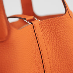 Hermes Picotin 18 Orange Clemence Bag