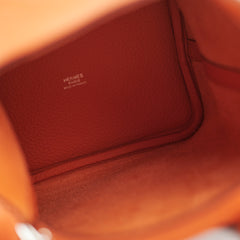 Hermes Picotin 18 Orange Clemence Bag