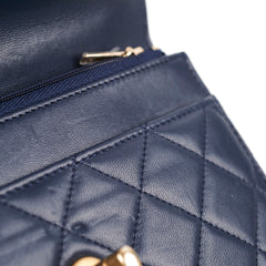 Chanel Seasonal Wallet On Chain Lambskin Navy - Microchipped