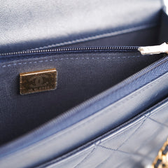 Chanel Seasonal Wallet On Chain Lambskin Navy - Microchipped