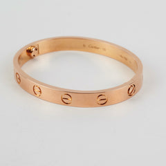 Cartier Love Bracelets Rose Gold Size 15