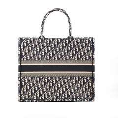 Christian Dior Book Tote Large Oblique Navy