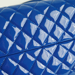 Chanel Just Mademoiselle Patent Blue Bowler Bag