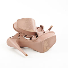 Saint Laurent Tribute Platform Heels Beige Size 40