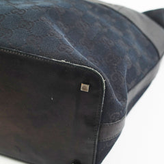 Gucci Vintage GG Canvas Black Shoulder Bag