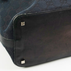 Gucci Vintage GG Canvas Black Shoulder Bag