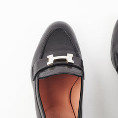 Hermes Loafers Shoes Black
