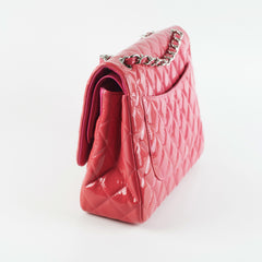 Chanel Classic Jumbo Pink Patent Flap