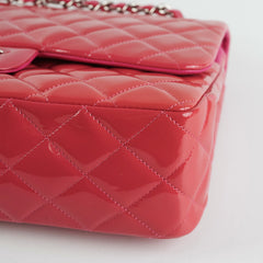 Chanel Classic Jumbo Pink Patent Flap