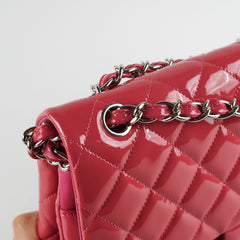 Chanel Classic Jumbo Pink Patent Flap