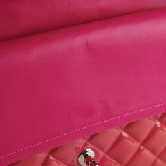 Chanel Classic Jumbo Pink Patent Flap