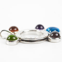 Bvlgari Allegra 18k Multicolour Gemstone White Gold Pendant