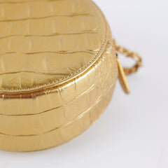 Chanel Round Crossbody Bag Gold