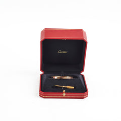 Cartier Small Love Pink Gold Bracelet Size 16