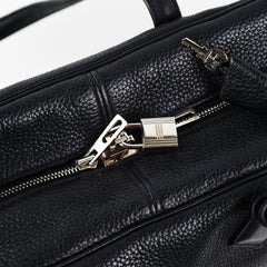 Hermes Victoria 35 Leather Handbag Black - O Square Stamp