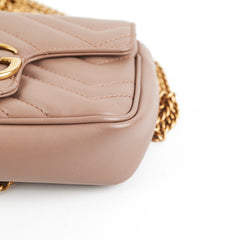 Gucci Supermini Marmont Camera Bag Dusty Pink