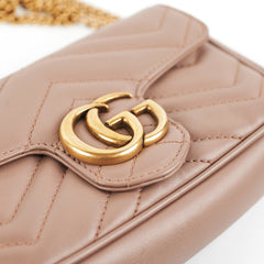 Gucci Supermini Marmont Camera Bag Dusty Pink