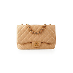 Chanel Single Flap Jumbo Lambskin Beige