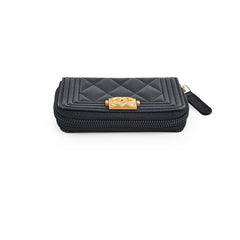 Chanel Boy Zippy Cardholder Black