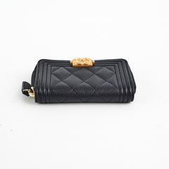 Chanel Boy Zippy Cardholder Black