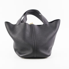 Hermes Picotin 22 Clemence Black B Stamp (2023)