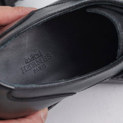Hermes Black Kelly Oxfords Size 36.5