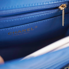 Chanel Chevron Square Mini Blue