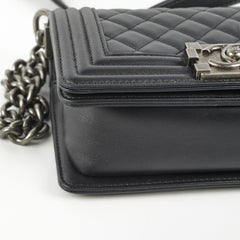 Chanel Small Boy Lambskin Black