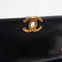 HOLD CV Chanel Calfskin Quilted Mini Coco Ring Flap Black Microchipped 2021