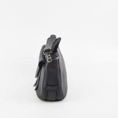Christian Dior Soft Saddle Mini Black Grained Calfskin Bag