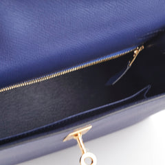 Hermes Kelly 25 Epsom Bleu Saphir U Stamp 2022