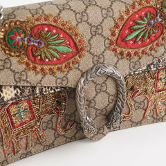 Gucci Dionysus Small Monogram Python with Embellished Elephant Patches