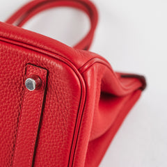 Hermes Birkin 30 Red Clemence- Q Square Stamp – THE PURSE AFFAIR