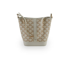 Celine Small Bucket Triomphe White Bag