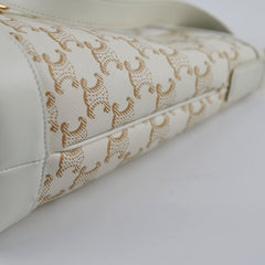 Celine Small Bucket Triomphe White Bag