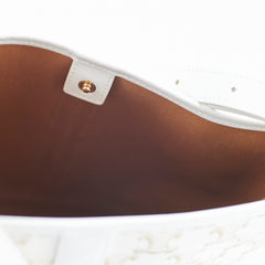 Celine Small Bucket Triomphe White Bag