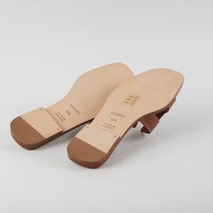 Hermes Oran Gold Sandals Size 37.5