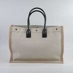 Saint Laurent Rive Gauche Tote Cream