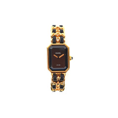 Chanel Premier Medium Black/Gold Watch
