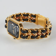 Chanel Premier Medium Black/Gold Watch