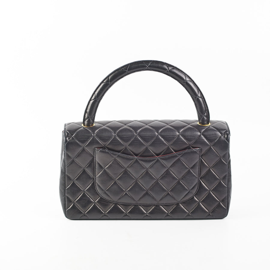 Chanel Vintage Top Handle Bag Lambskin Black – THE PURSE AFFAIR