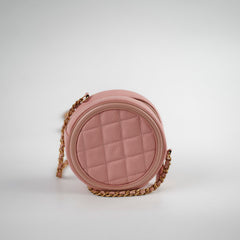 Chanel Coral Round Pink Caviar Crossbody - Series 27