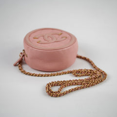 Chanel Coral Round Pink Caviar Crossbody - Series 27