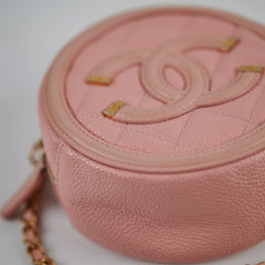 Chanel Coral Round Pink Caviar Crossbody - Series 27